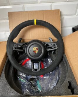91.2/992 generation alcantara steering wheel with yellow stripe