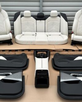 BMW 5 Series G60 Complete Interior Seats – Sport Veganza Smoke White
