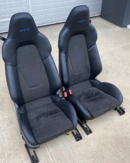 Porsche 911 992 GT3 Seats – Black Leather & Alcantara, Blue GT3 Logo, Blue Stitching, OEM