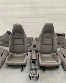 Porsche 911 991 Carrera Interior – Platingrau Platinum Grey Leather, Complete OEM Set