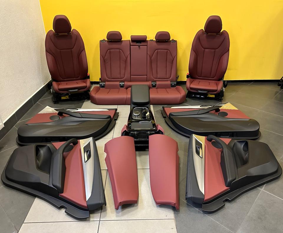 BMW X4 G02 Sport Seats Interior Trim Sensatec Perforated Red - Image 2