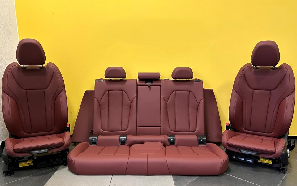 BMW X4 G02 Sport Seats Interior Trim Sensatec Perforated Red - Image 5