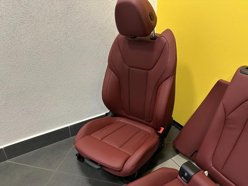 BMW X4 G02 Sport Seats Interior Trim Sensatec Perforated Red - Image 11