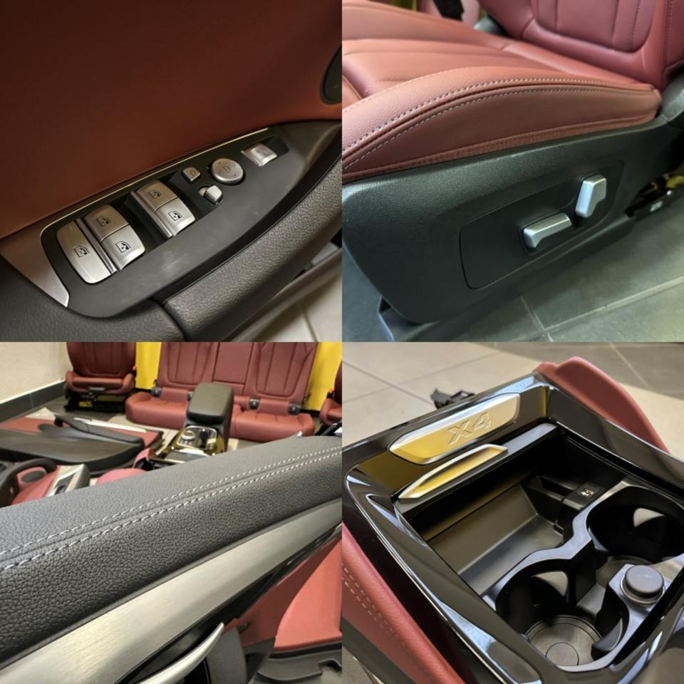BMW X4 G02 Sport Seats Interior Trim Sensatec Perforated Red - Image 14